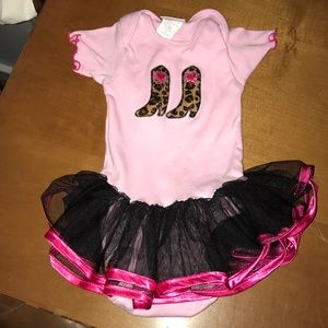 Frilly western onesie